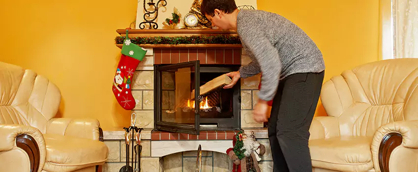 Rusted Metal Fireplace Restoration in Roosevelt, New York